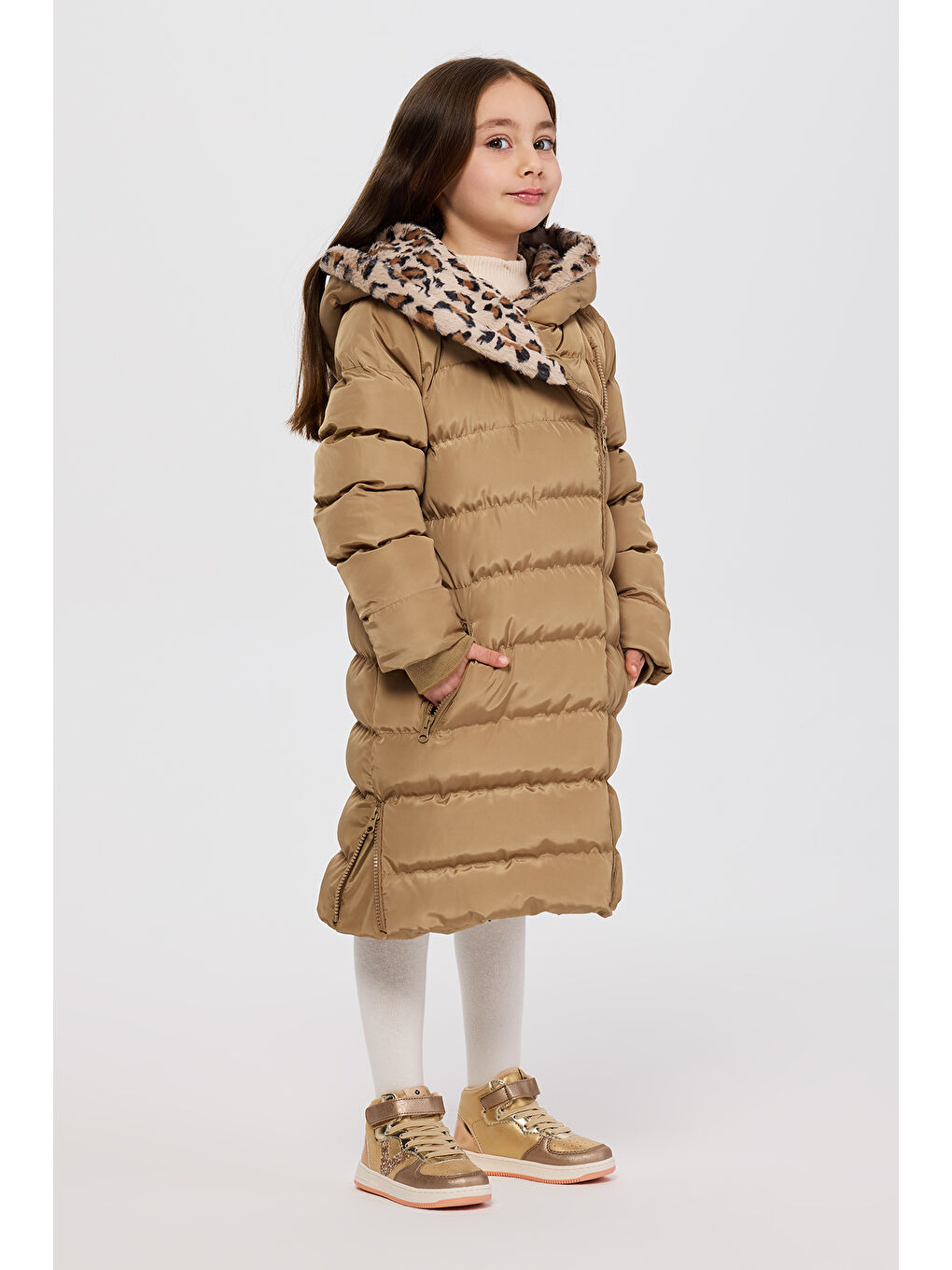 Kahverengi Kız Çocuk Camel Kaban-6
