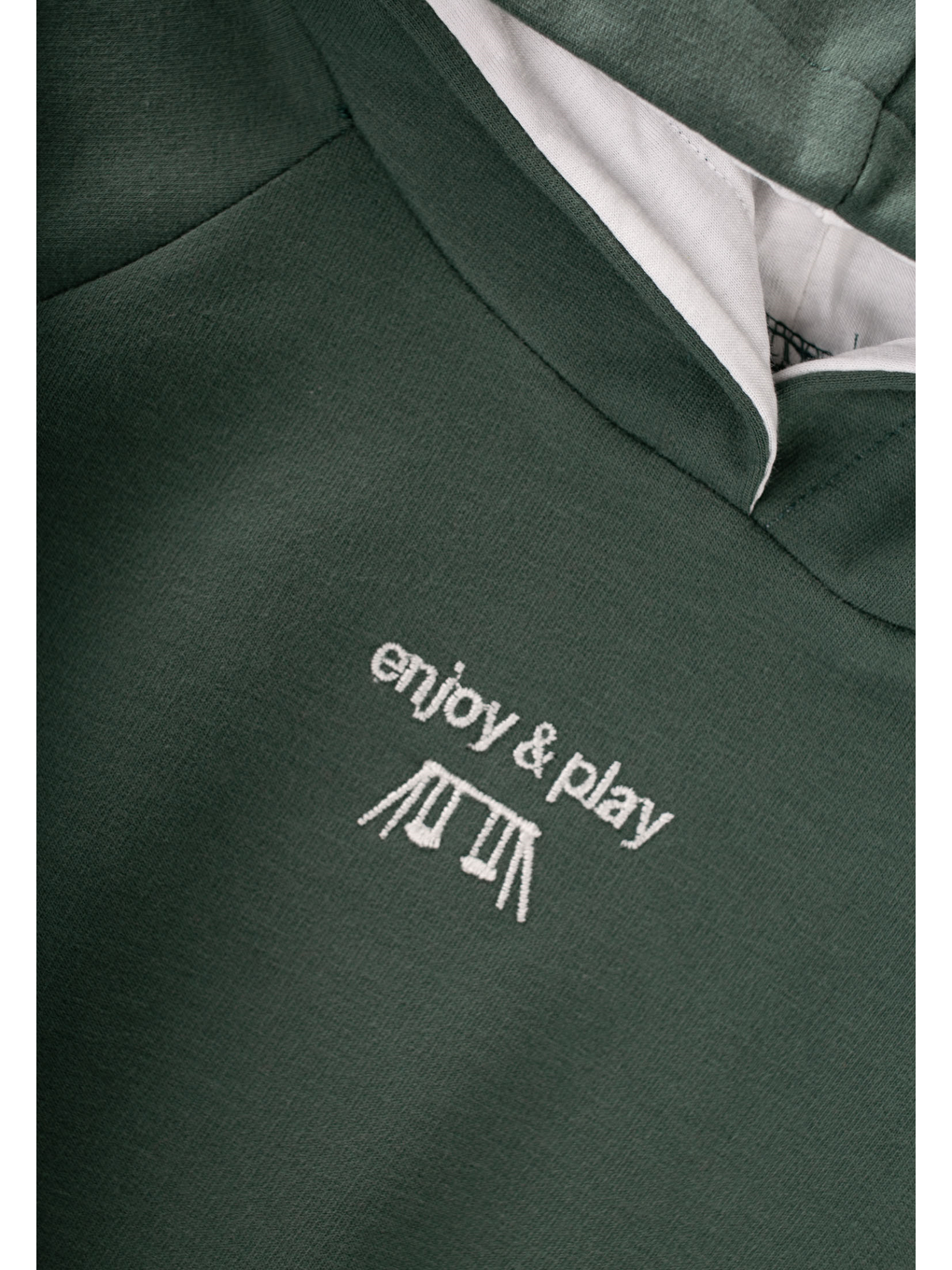 Kapüşonlu Sweatshirt Takım 1-5 Yaş Haki Yeşil-2