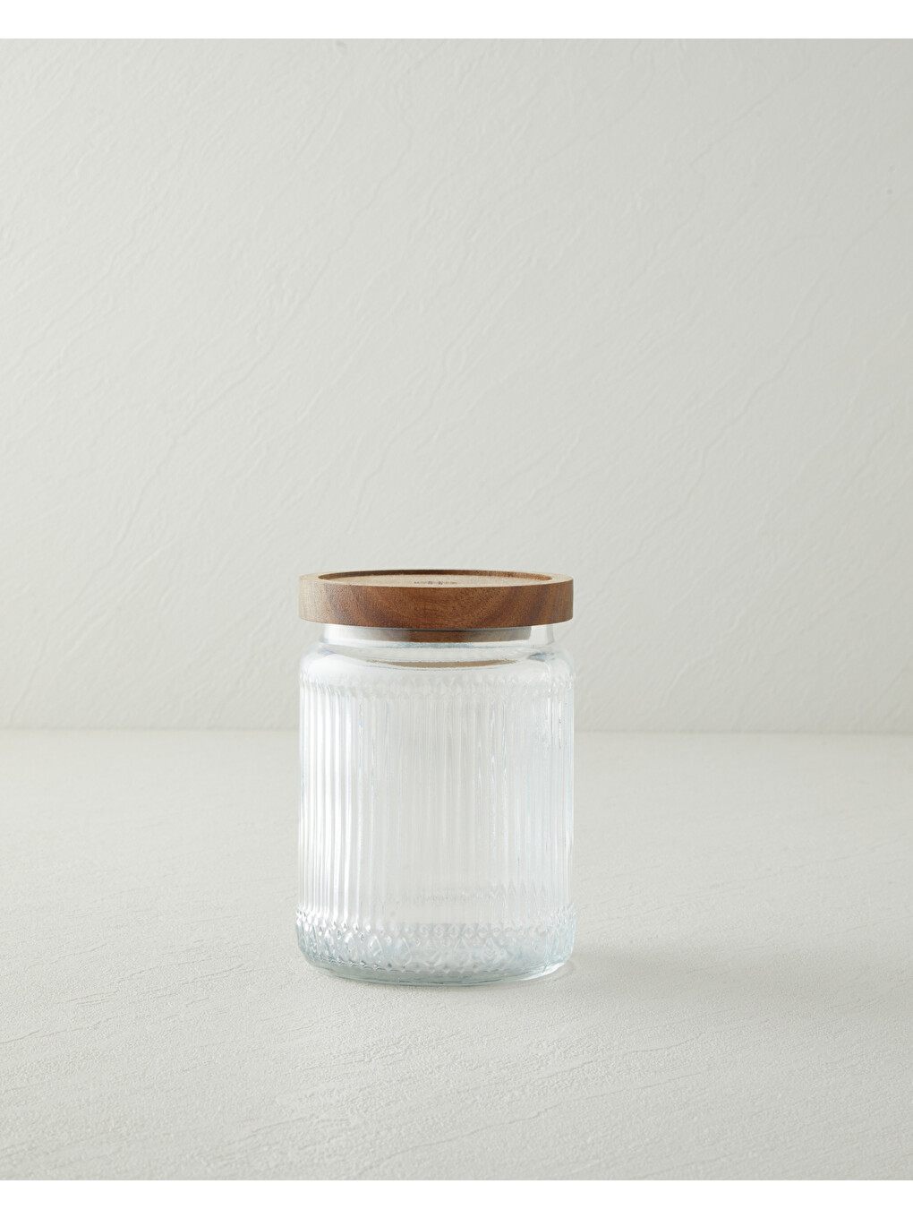 Renksiz Rustic Wood Soda Cam Kavanoz 480 Ml Şeffaf