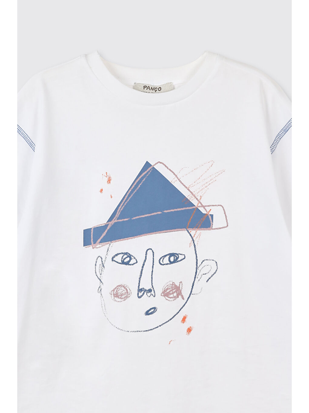 Erkek Çocuk Baskı Detaylı Kısa Kollu Beyaz Tişört-6