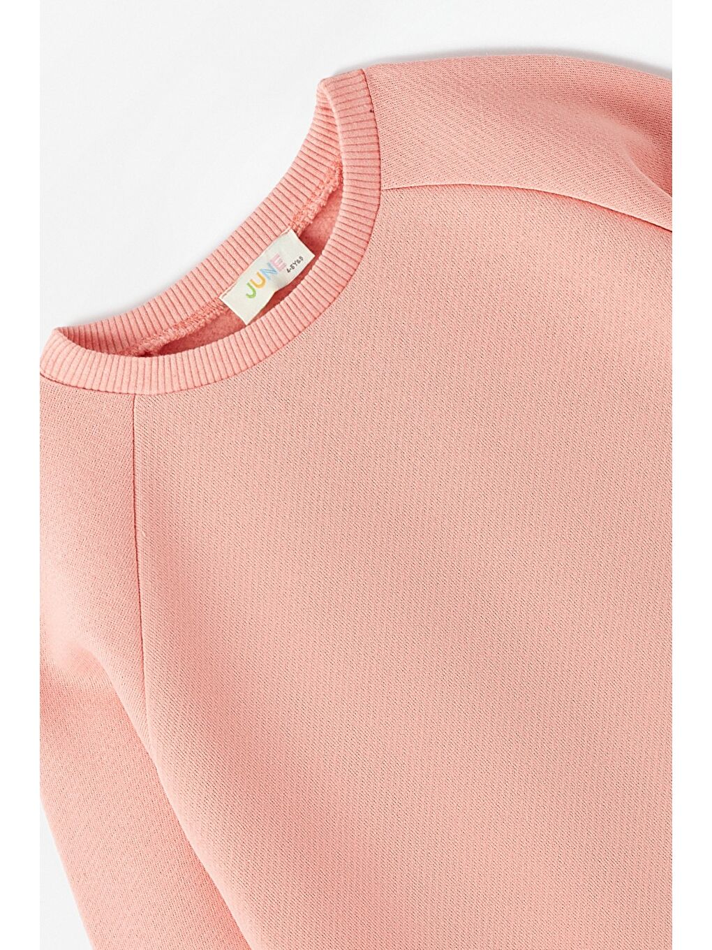 June Pembe Kız Çocuk Bisiklet Yaka Kalın Sweatshirt - 2