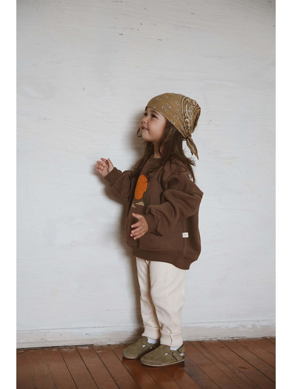 Kahverengi Dağ Nakışlı Bebek Alt Üst Takım-6