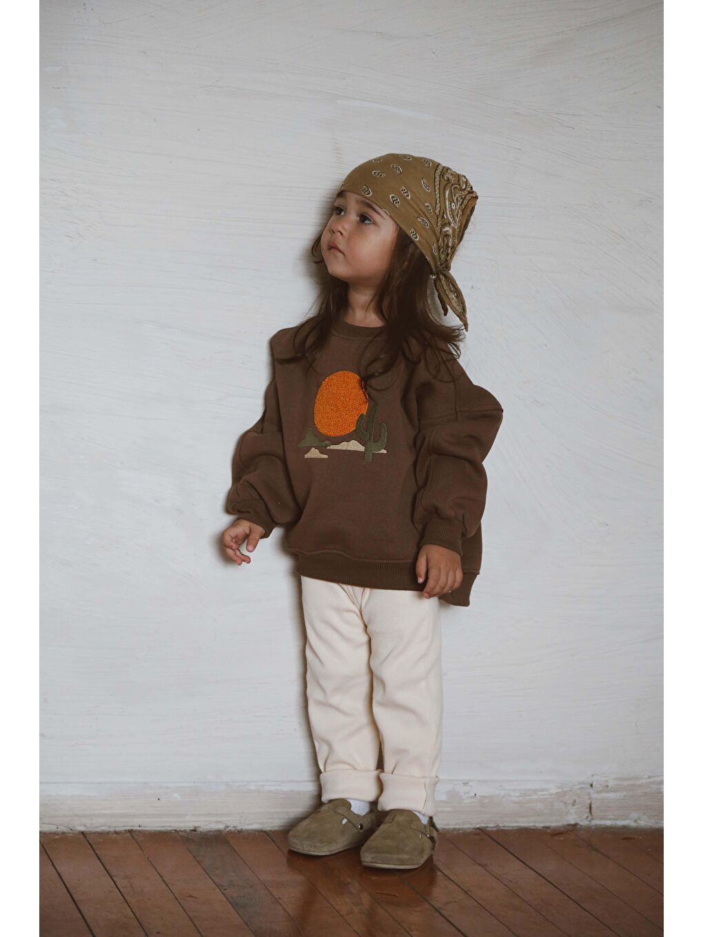 Kahverengi Dağ Nakışlı Bebek Alt Üst Takım-7