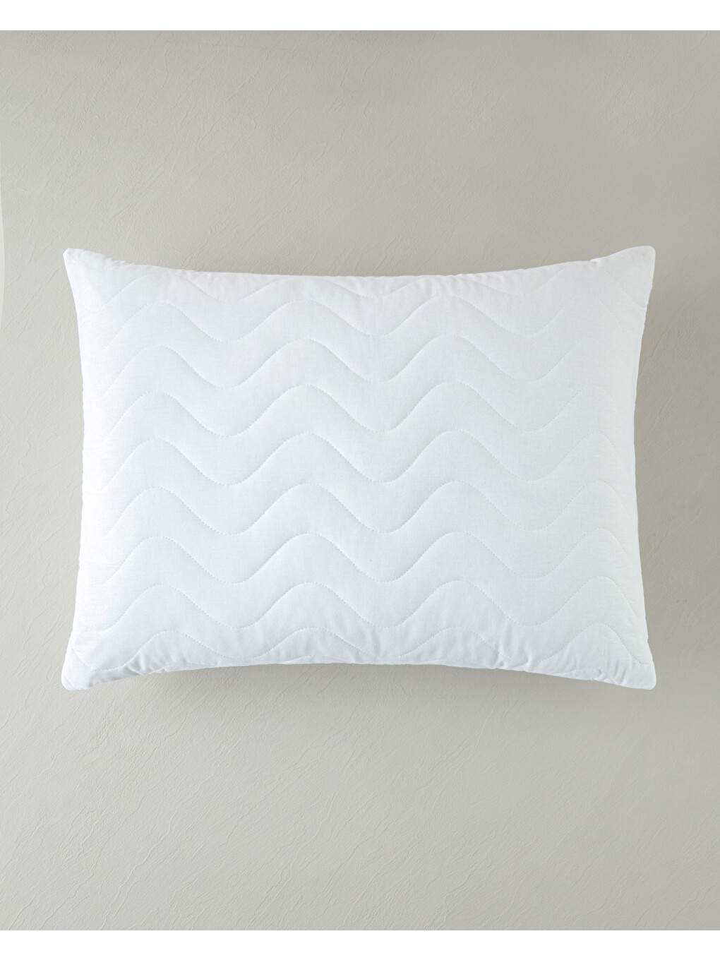 Napline Pamuklu Kapitoneli Sıvı Geçirmez Alez Yastık Kılıfı 50x70 Cm Beyaz-1