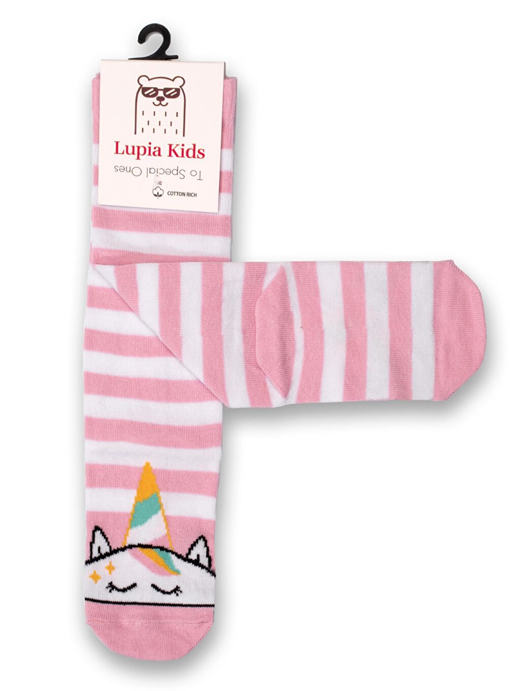 LupiaKids Pembe-Siyah Unicorn Çorap - 2