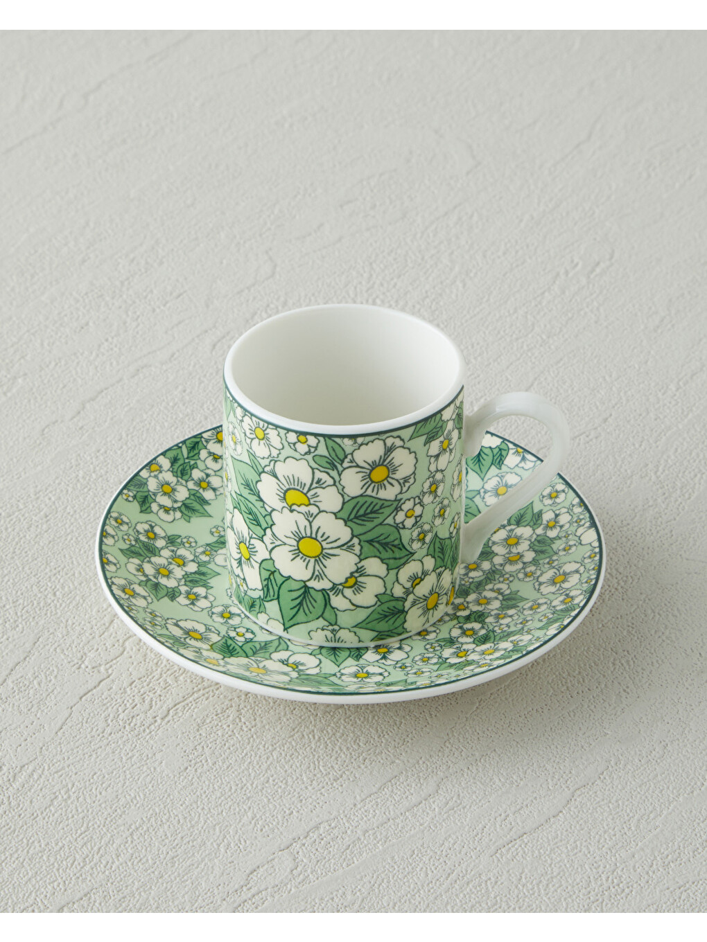Isola New Bone China 4 Parça 2 Kişilik Kahve Fincan Takımı 80 Ml Yeşil-2