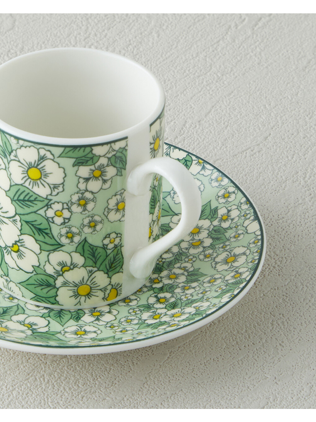 Isola New Bone China 4 Parça 2 Kişilik Kahve Fincan Takımı 80 Ml Yeşil-3