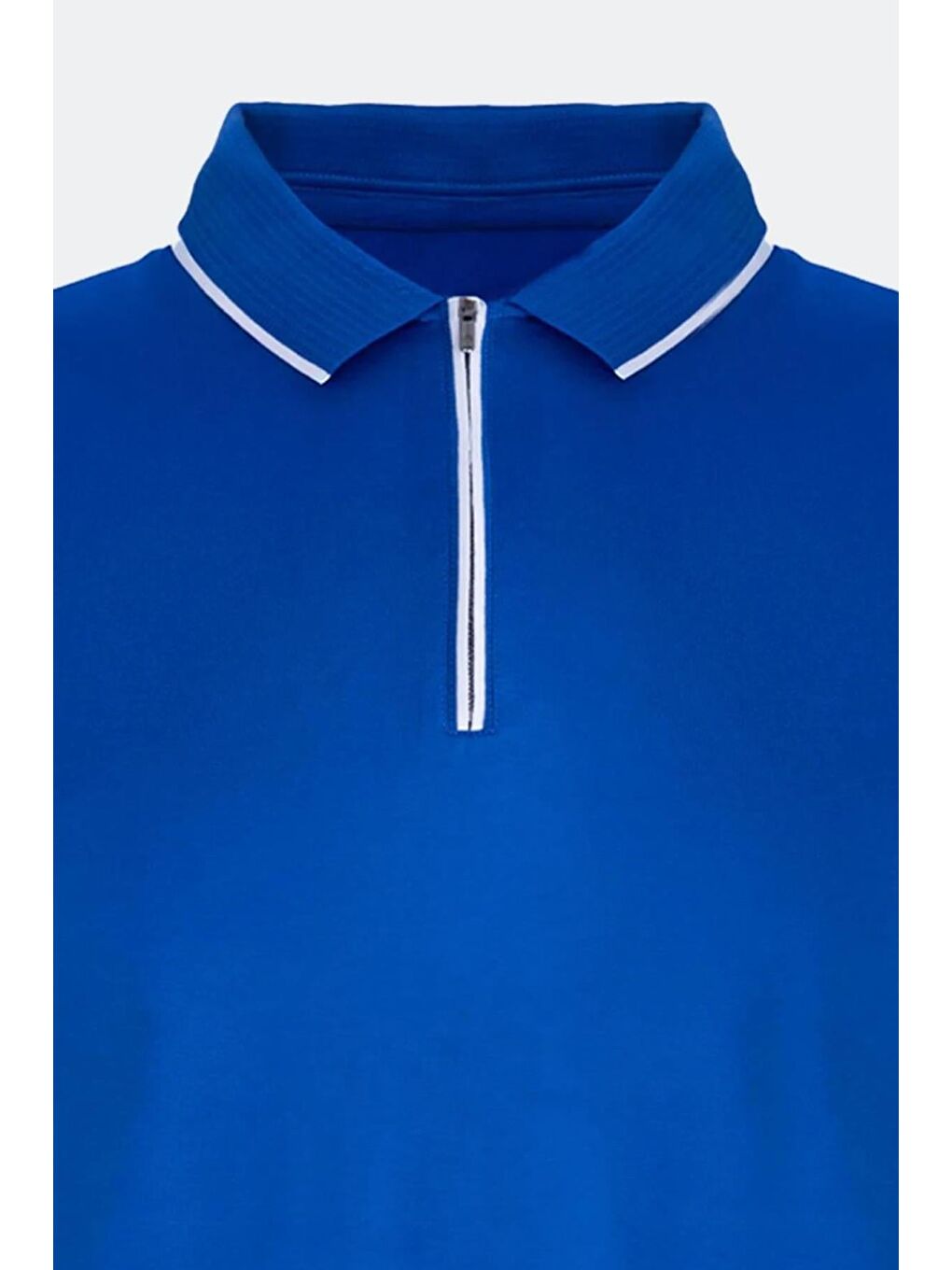 Mavi Giotelli Saks Slim Fit %100 Pamuk Fermuarlı Polo Yaka Erkek Tişört-2