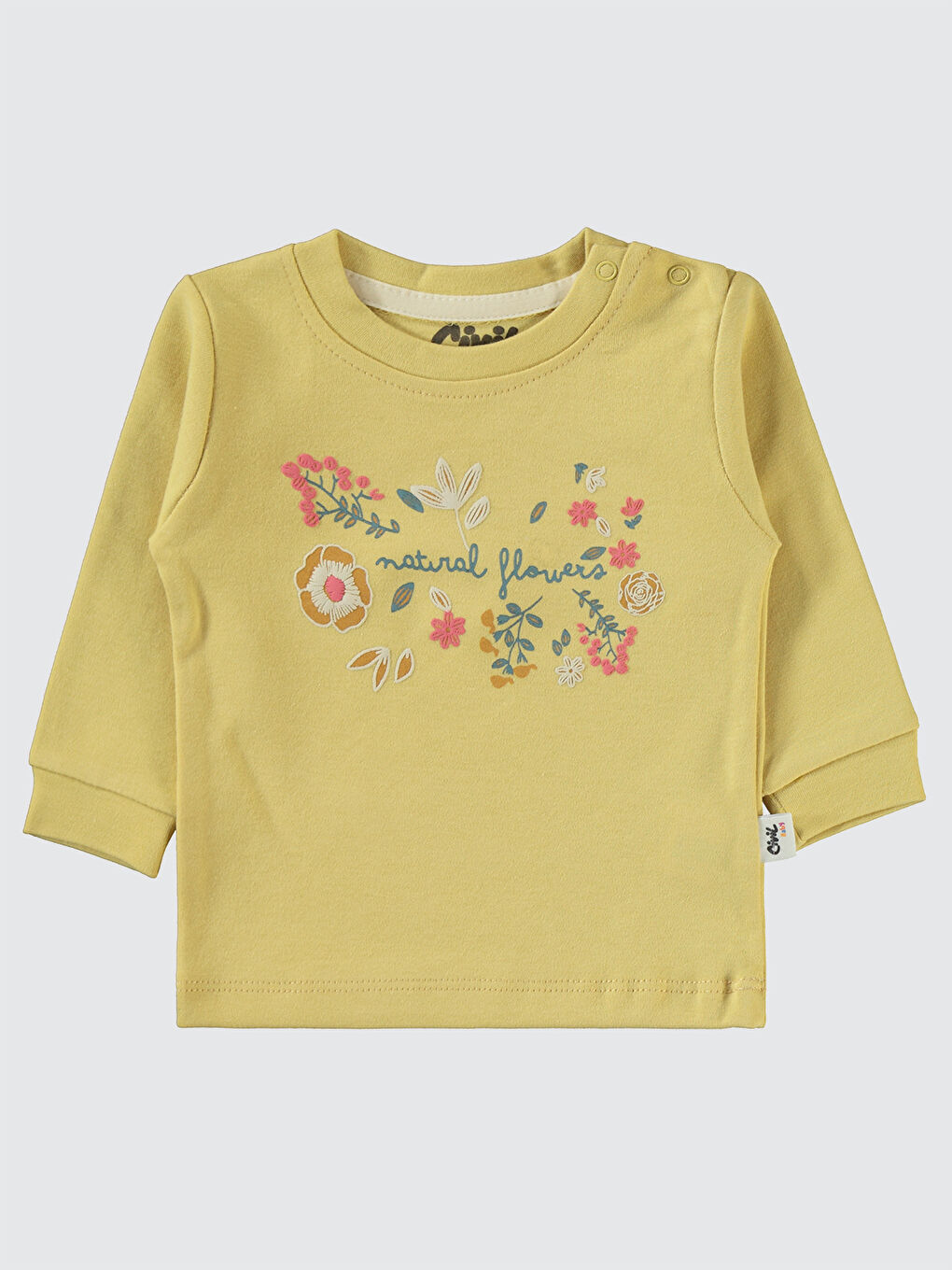 Civil Kahverengi Baby Kız Bebek 2'li Sweatshirt 6-18 Ay Hardal - 1