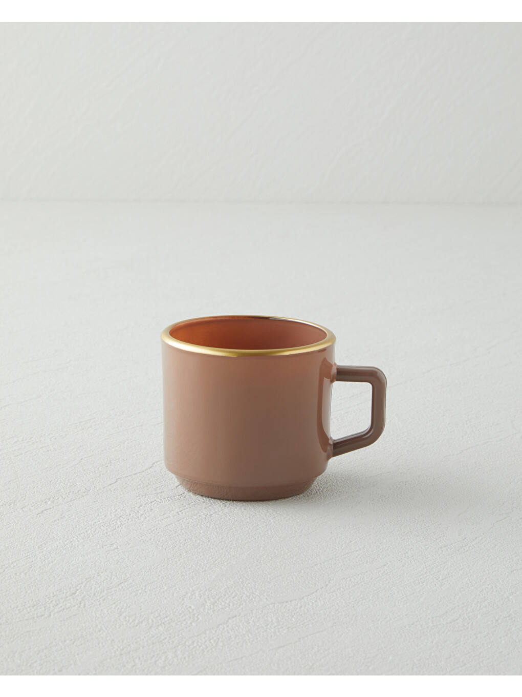 Brownfall Cam Standlı Ve 4’lü Kupa 180 Ml Kahverengi-gold-4
