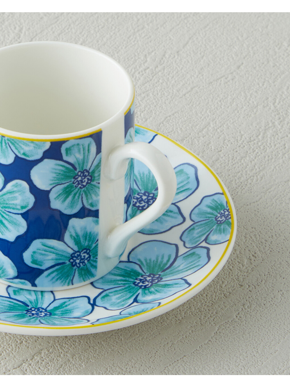 Florentia New Bone China 4 Parça 2 Kişilik Kahve Fincan Takımı 80 Ml Mavi-3