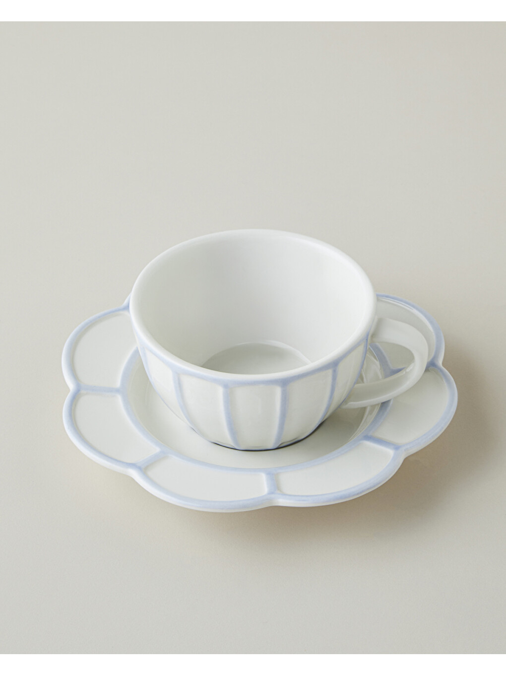 Soft Cloud Stoneware 4 Parça 2 Kişilik Çay Fincanı Takımı 150 Ml Açık Mavi-2