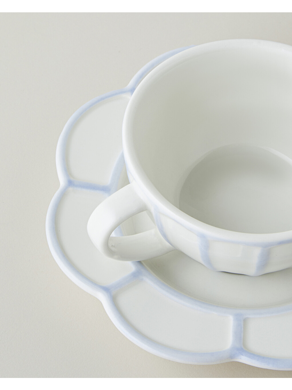 Soft Cloud Stoneware 4 Parça 2 Kişilik Çay Fincanı Takımı 150 Ml Açık Mavi-3