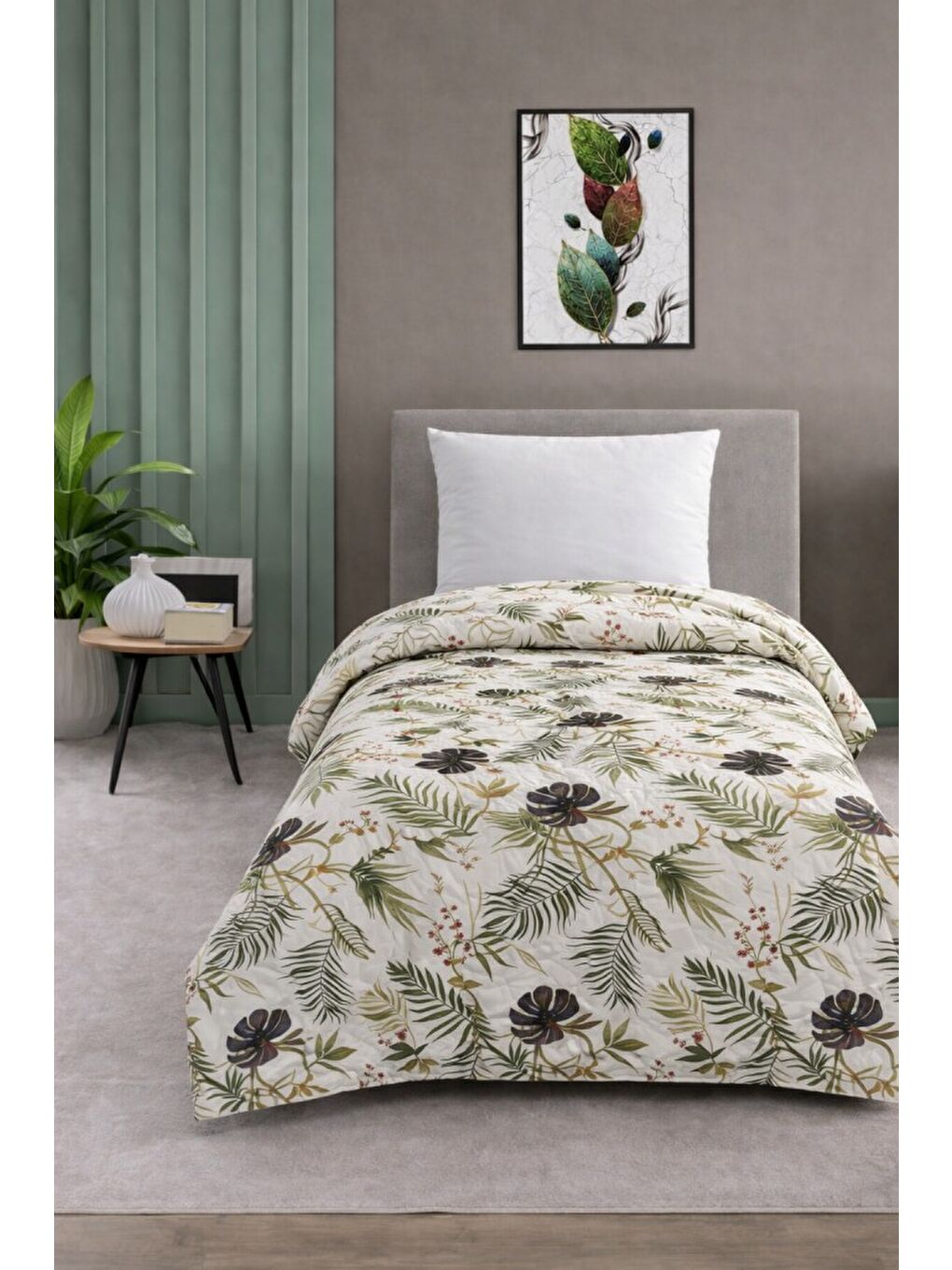 Beyaz Tek Kişilik Pike Yatak Örtüsü %100 Pamuk 170x230