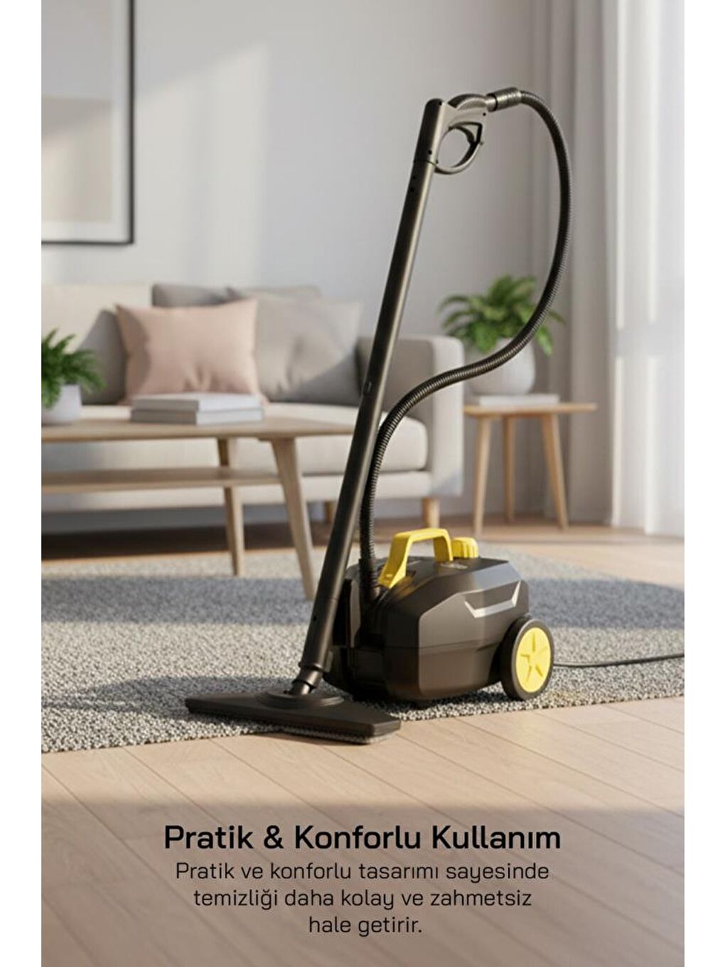 Beyaz 2000W 5 Bar Yüksek Basınçlı, 15 Başlıklı, 2 Lt, 110°C Profesyonel Buharlı Temizleyici SSC-6428-6