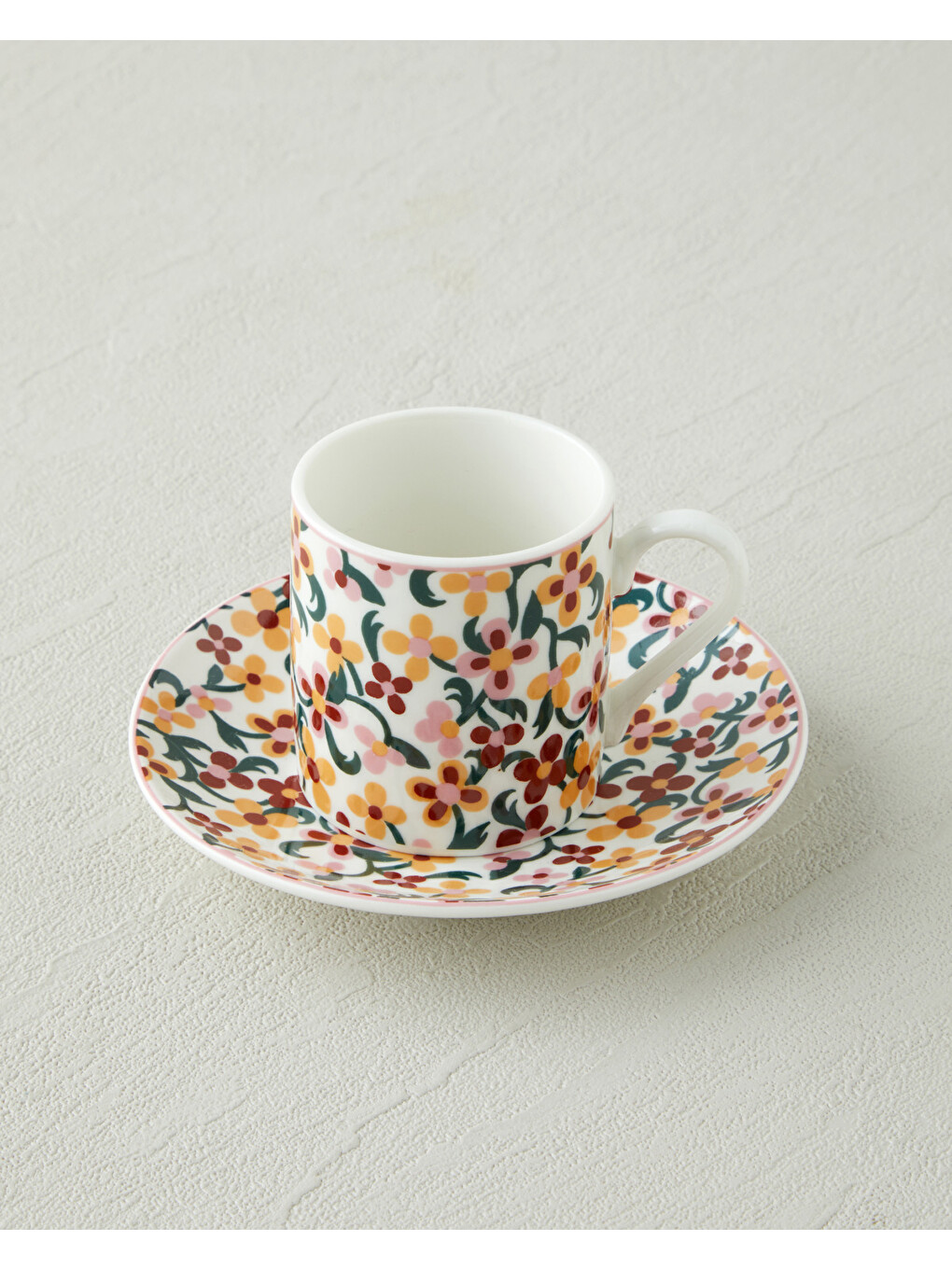 Solvia New Bone China 4 Parça 2 Kişilik Kahve Fincan Takımı 80 Ml Bordo-3