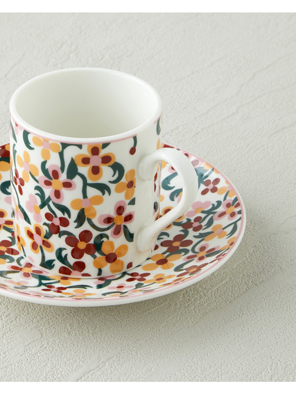 Solvia New Bone China 4 Parça 2 Kişilik Kahve Fincan Takımı 80 Ml Bordo-5