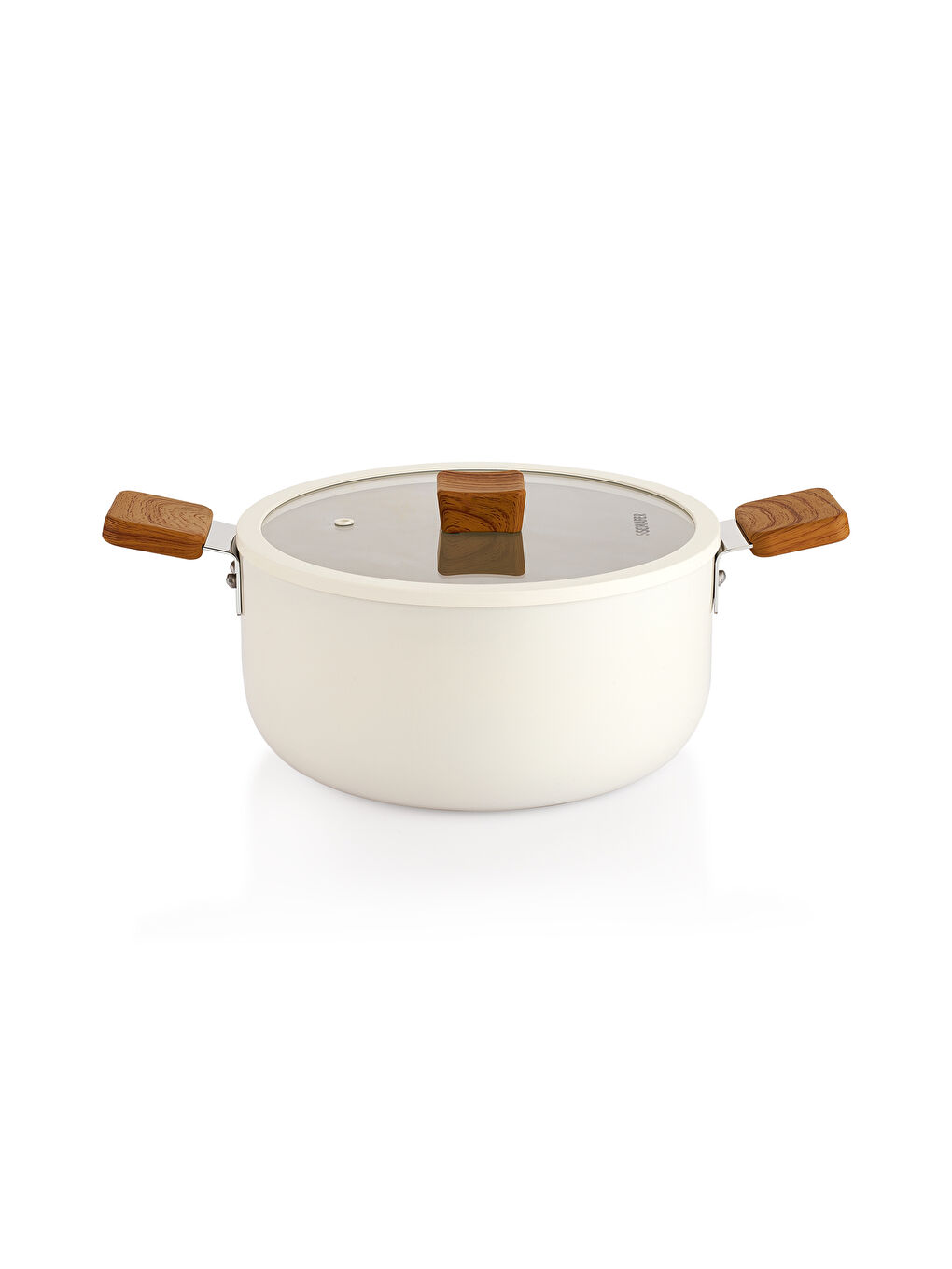 Ekru Ceramoni Seramik Derin Tencere 24 Cm-Krem-1