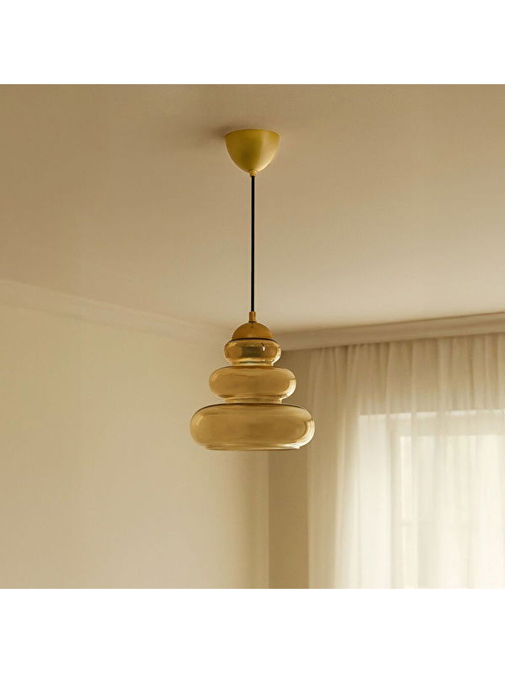 Sarı Aware Cam Sarkıt - Bal