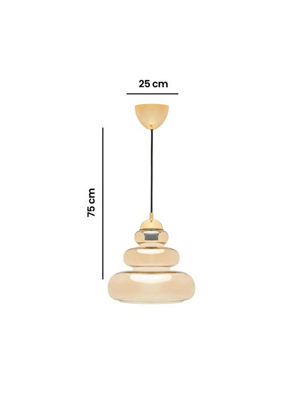 Sarı Aware Cam Sarkıt - Bal-5
