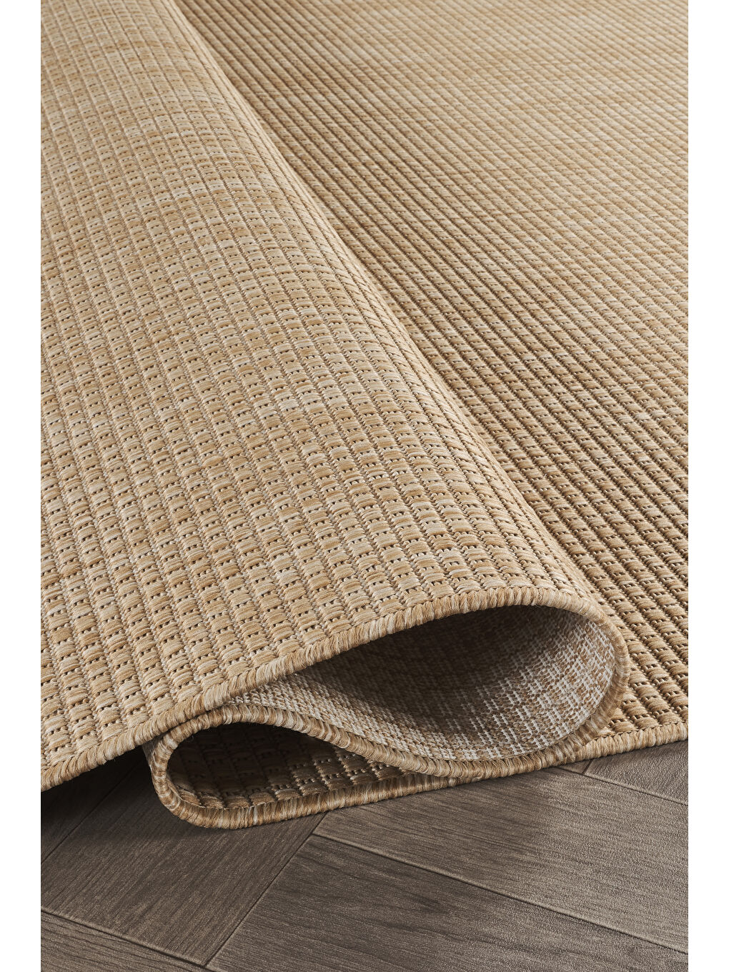 Sisalux 3083 Bej Sisal Dokuma Jüt Kilim Hav Toz Vermez Halı Salon Mutfak Oda Halısı-120x180-2