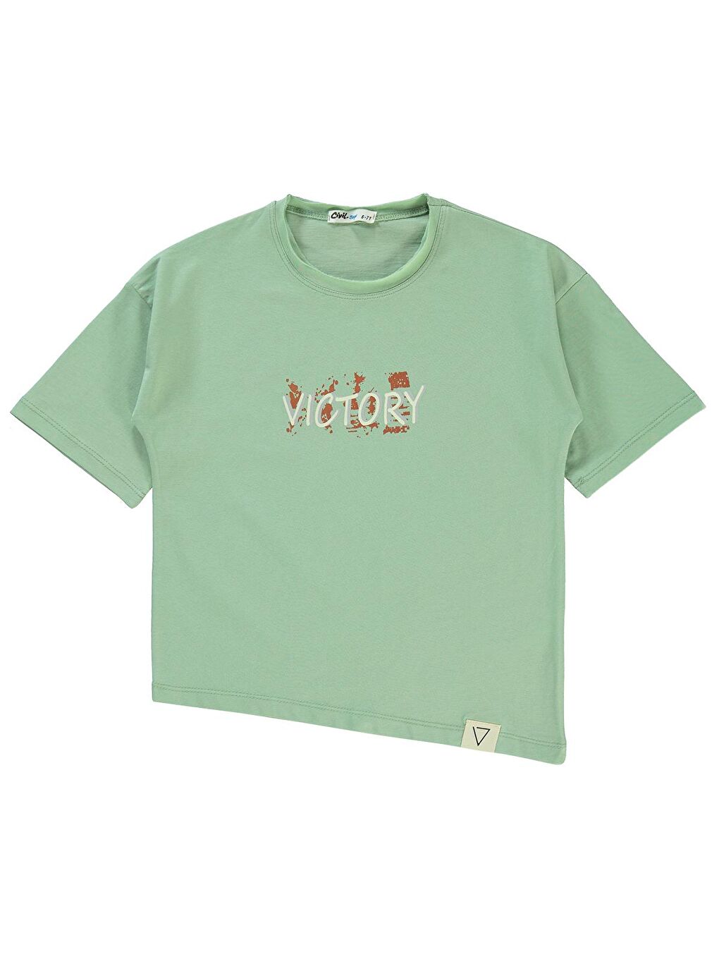 Civil Koyu Mint Yeşili Boys Erkek Çocuk Tişört 6-9 Yaş Mint