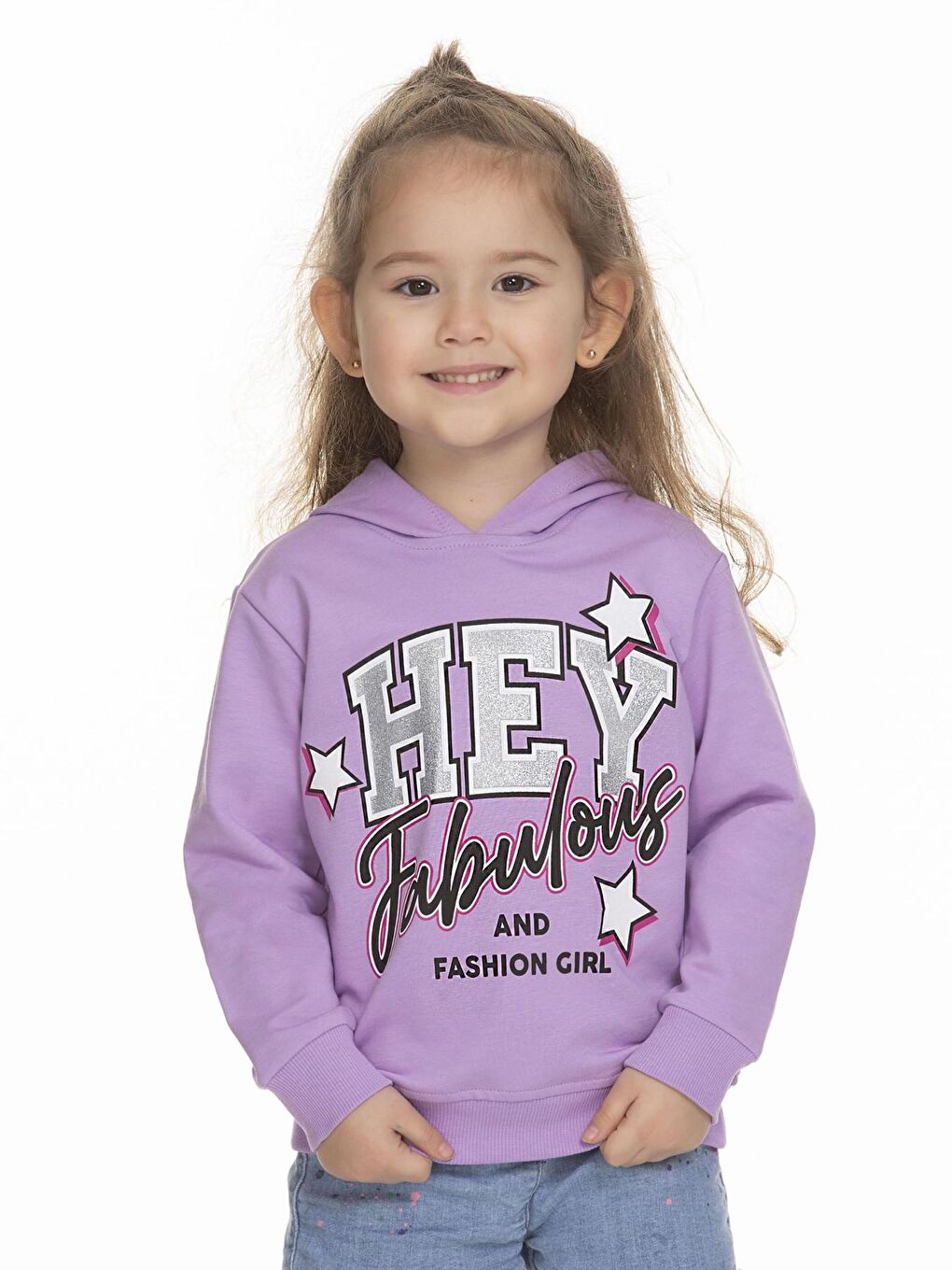 Lila Hey Baskılı Sweat 6901-2