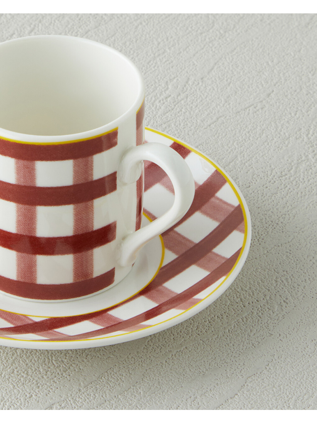 Almeda New Bone China 4 Parça 2 Kişilik Kahve Fincan Takımı 80 Ml Bordo-3