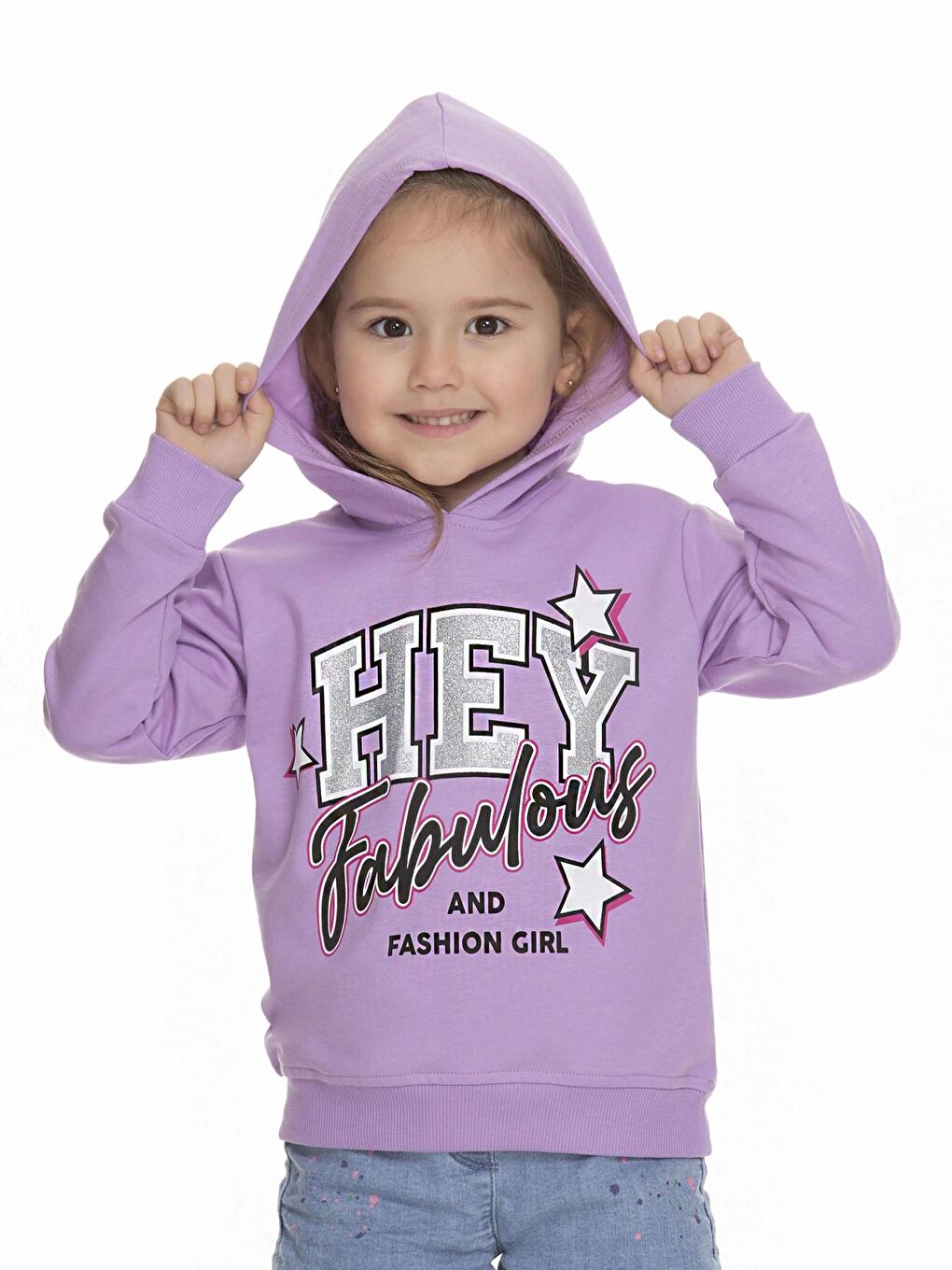 Lila Hey Baskılı Sweat 6901-3