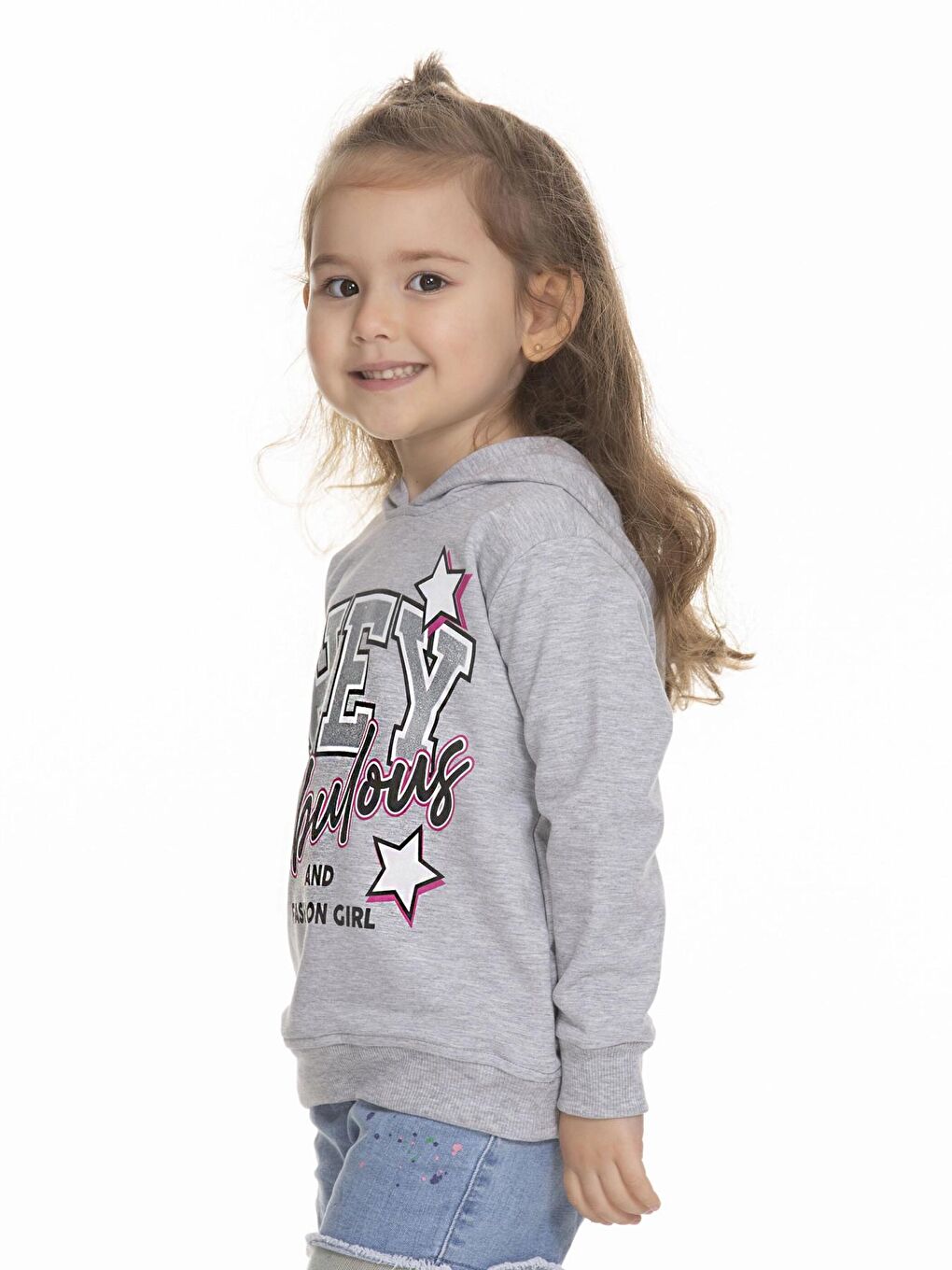 Gri Hey Baskılı Sweat 6901-1