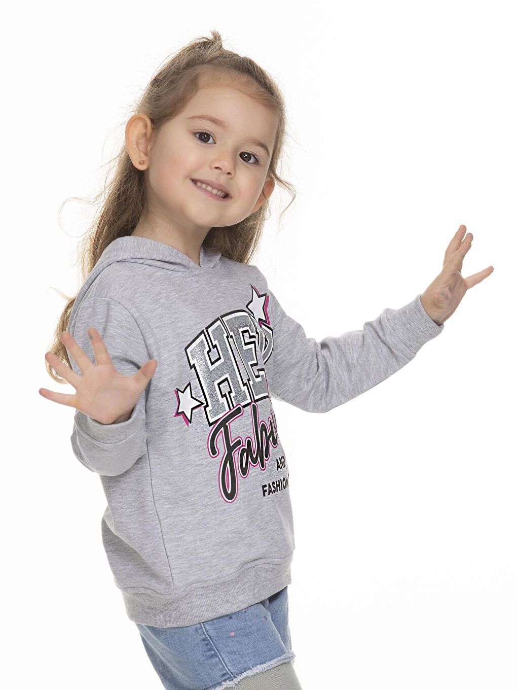 Gri Hey Baskılı Sweat 6901-2