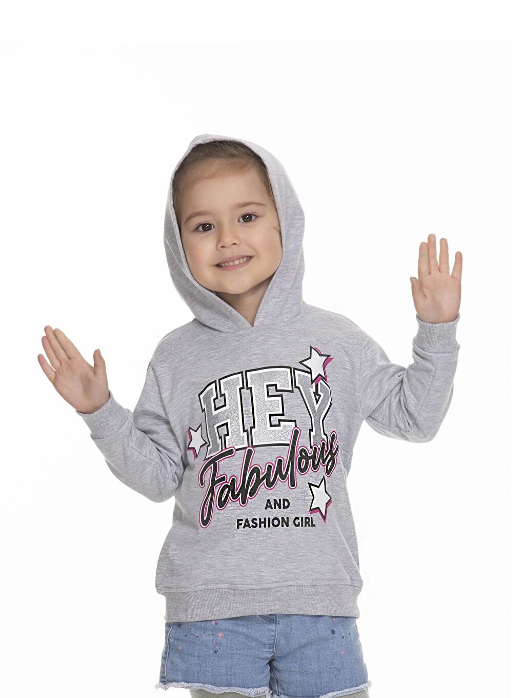 Gri Hey Baskılı Sweat 6901-3