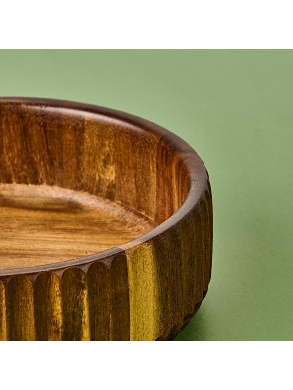 Akasya Curve Kase - Kahverengi - 19 cm-1