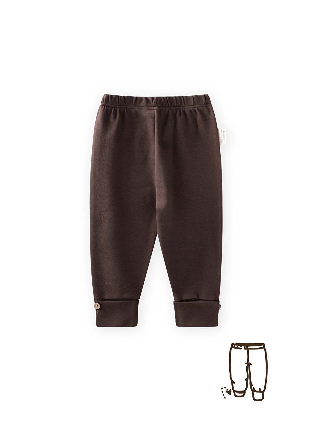 Uzayabilen Tayt Pantolon 0-3 Yaş Kahverengi