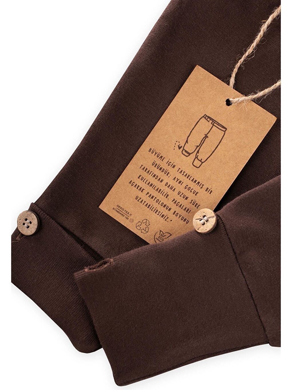 Uzayabilen Tayt Pantolon 0-3 Yaş Kahverengi-2