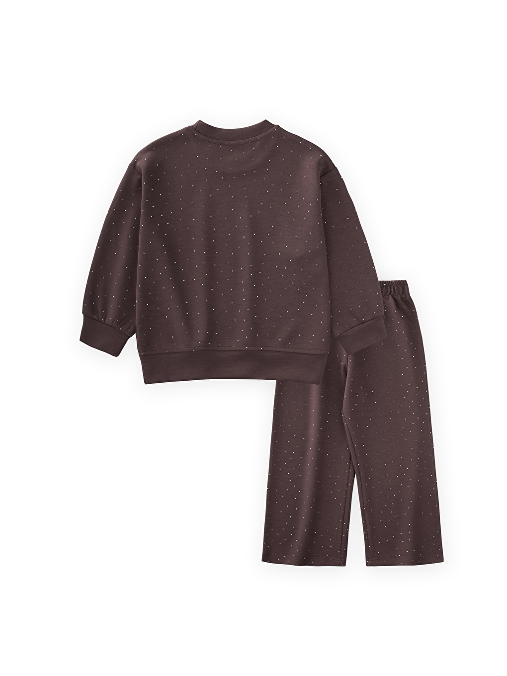 Kahverengi Komple Taşlı Modal Takım 8-13 Yaş Kahve-1