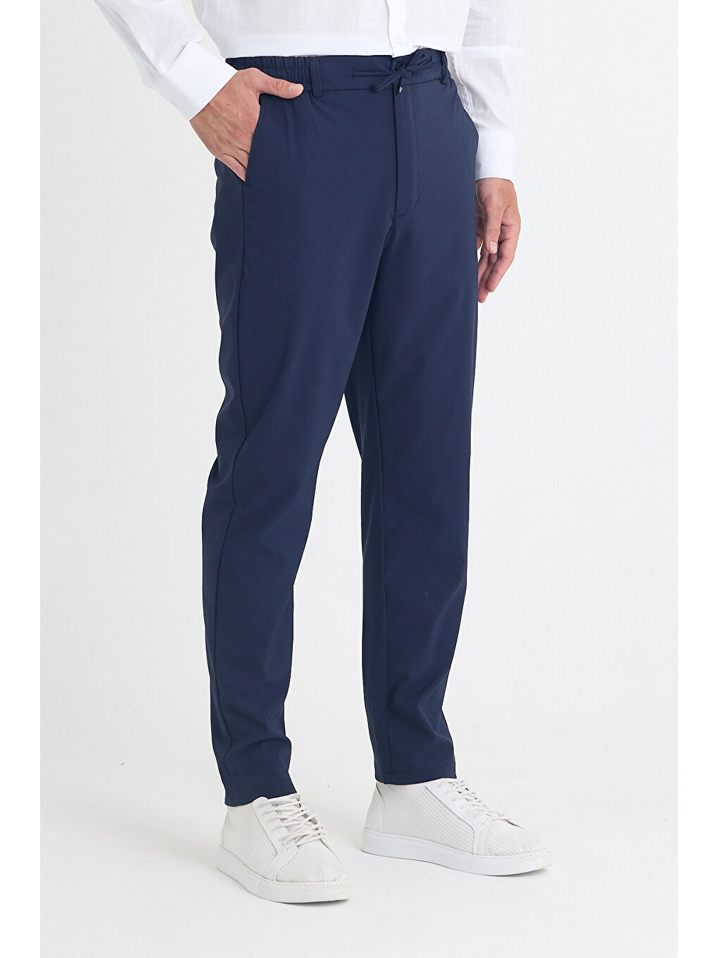 Erkek Lacivert Jogger Kumaş Pantolon-3