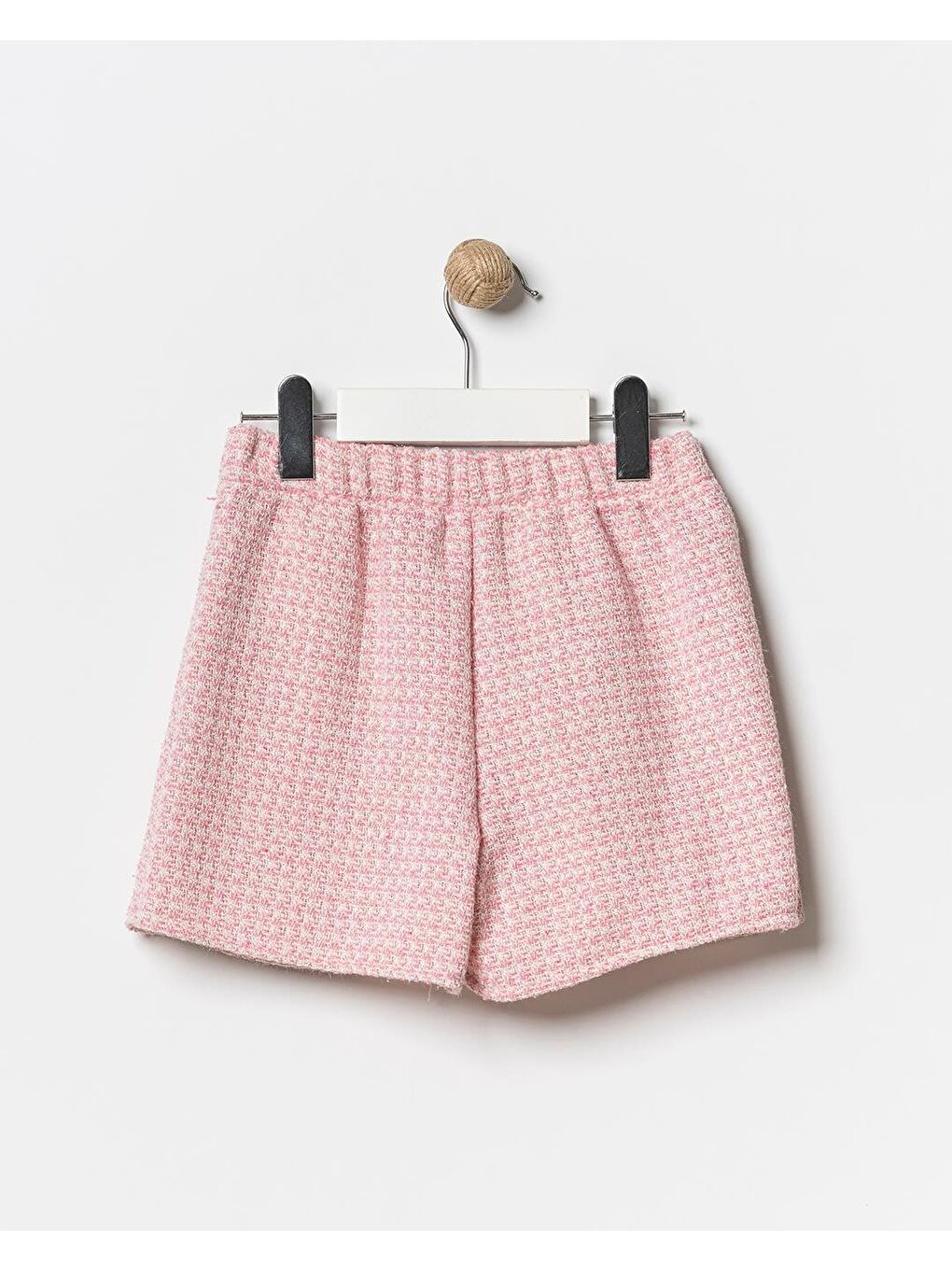 Kız Çocuk Pamuklu Pembe Dokulu Ceketli Etek Takım – T-Shirt Dahil 3'Lü-2