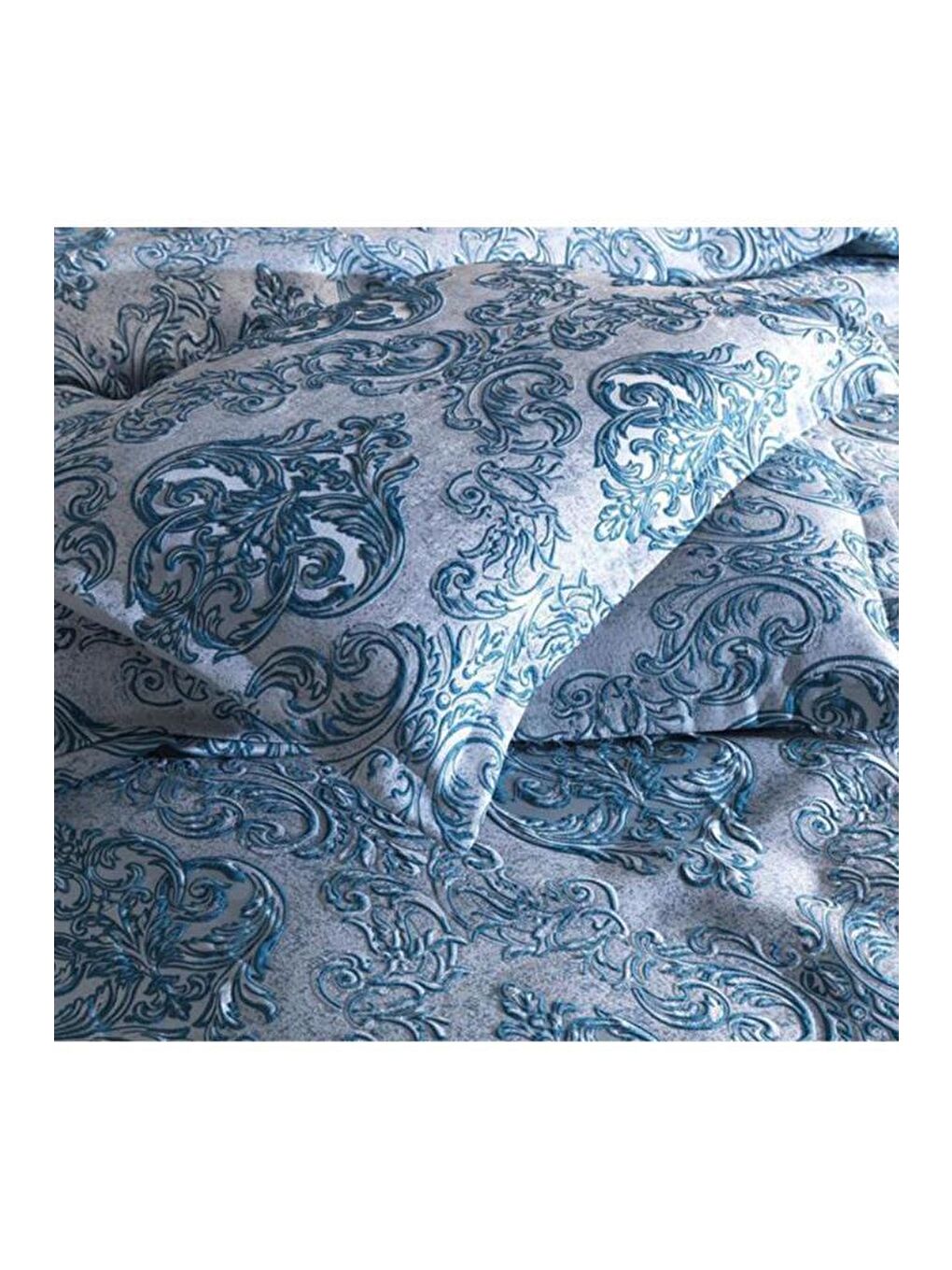 Sude Jakarlı Yatak Örtüsü Petrol-6