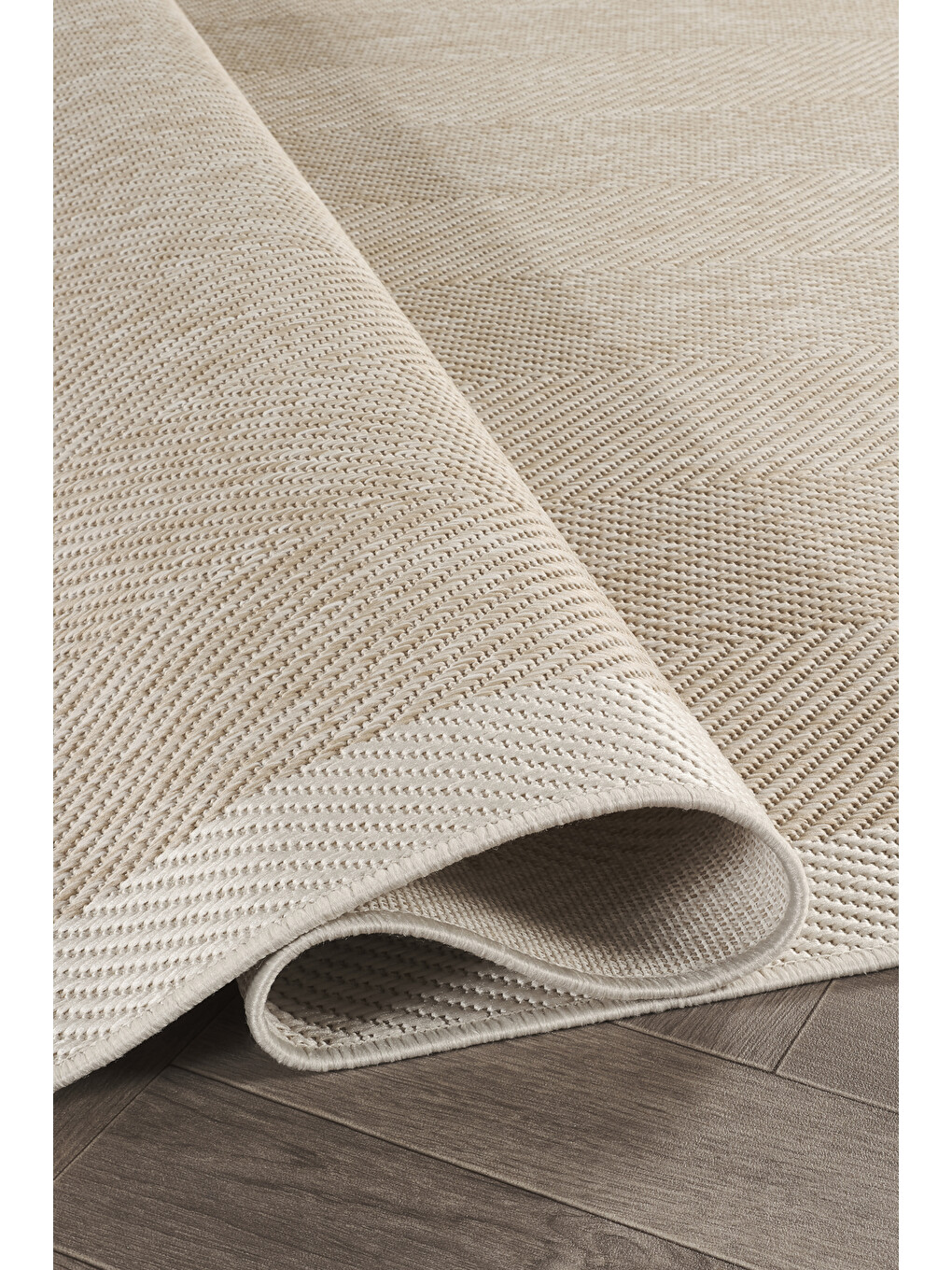 Sisalux 3085 Bej Krem Sisal Dokuma Jüt Kilim Hav Toz Vermez Halı Salon Mutfak Oda Halısı-120x180-2