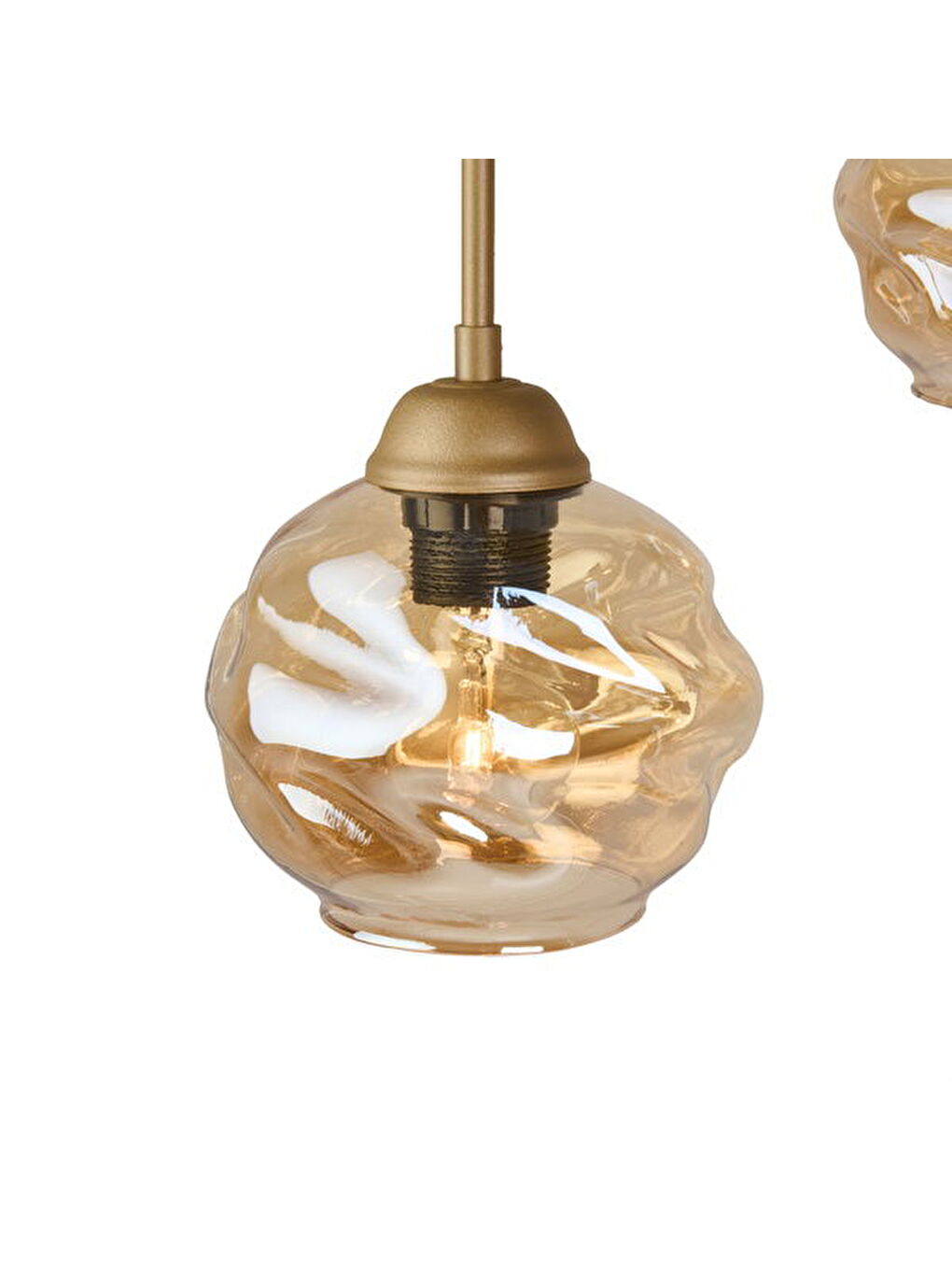 Kahverengi Lighting Arrakis 3'lü Yuvarlak Modern Sarkıt Avize - Eskitme / Bal-2