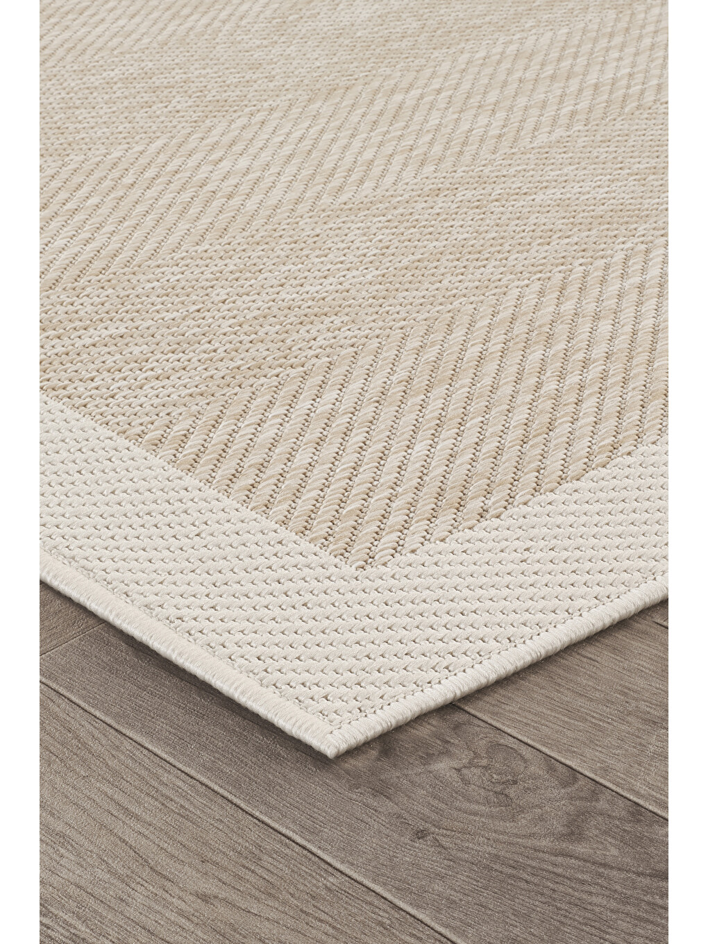 Sisalux 3085 Bej Krem Sisal Dokuma Jüt Kilim Hav Toz Vermez Halı Salon Mutfak Oda Halısı-120x180-4