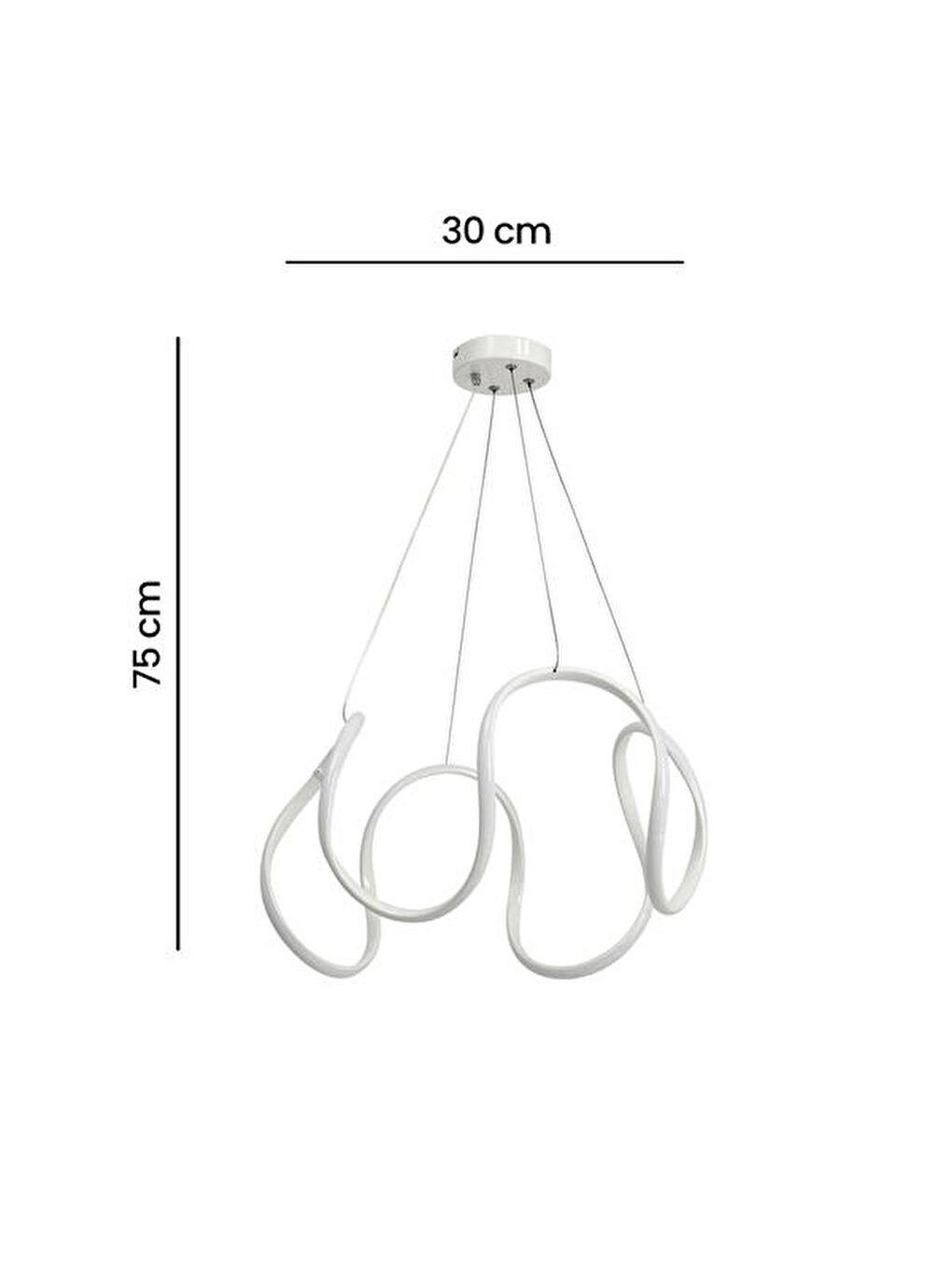 Dalga Ledli Avize - Sarı / Işığı / Beyaz-2