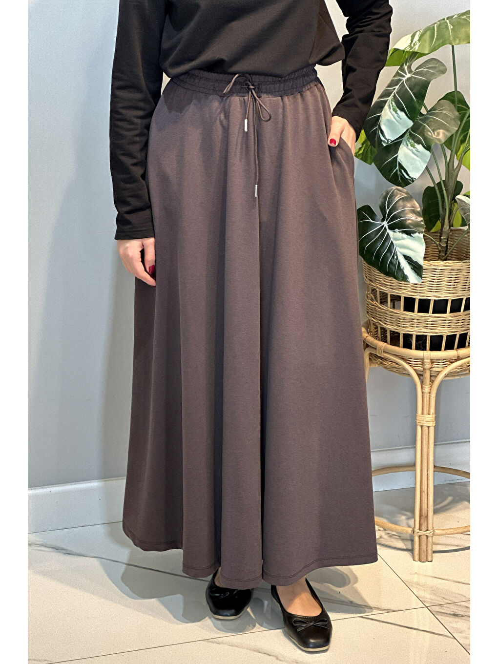 Cupra Kloş Etek 36469 Kahverengi-2