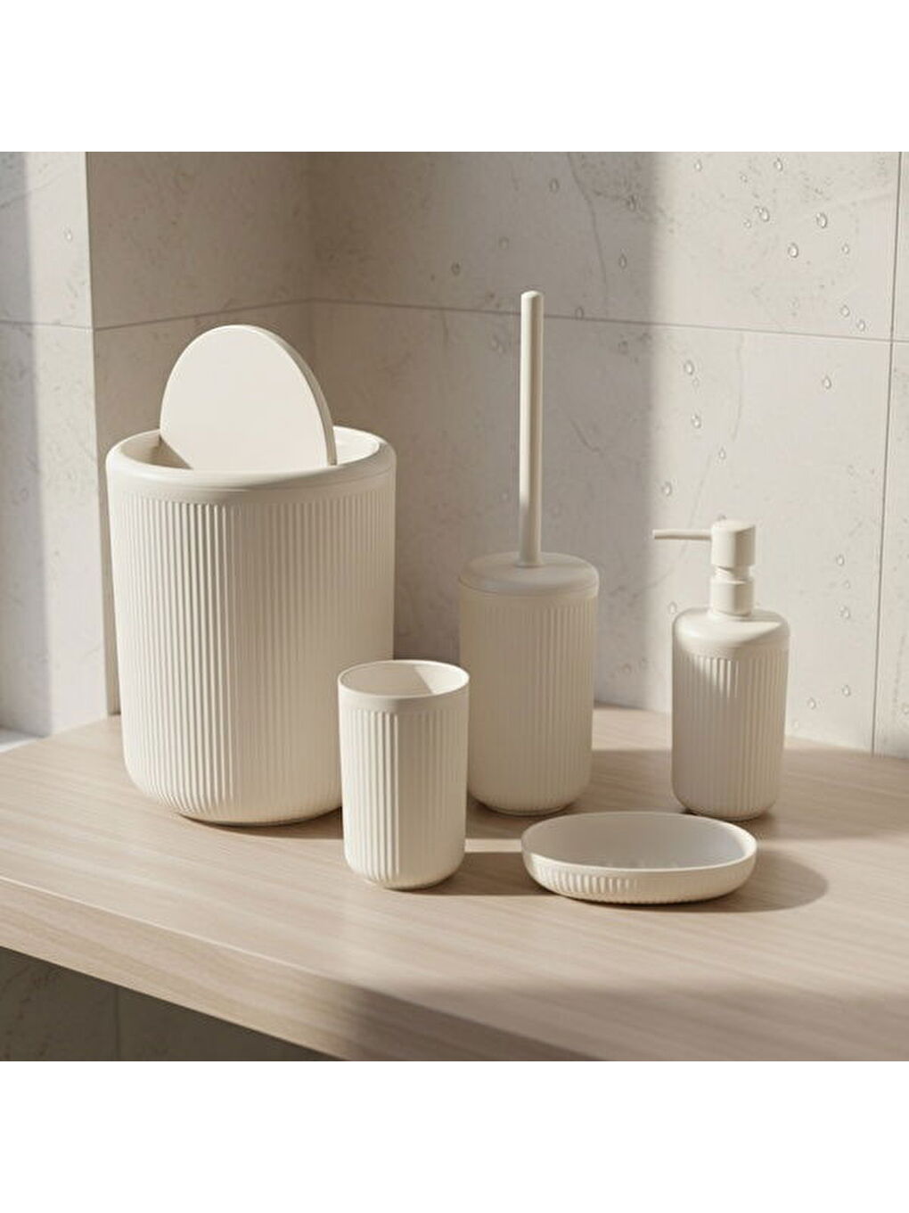 Bath Linea 5'li Banyo Seti - Bej