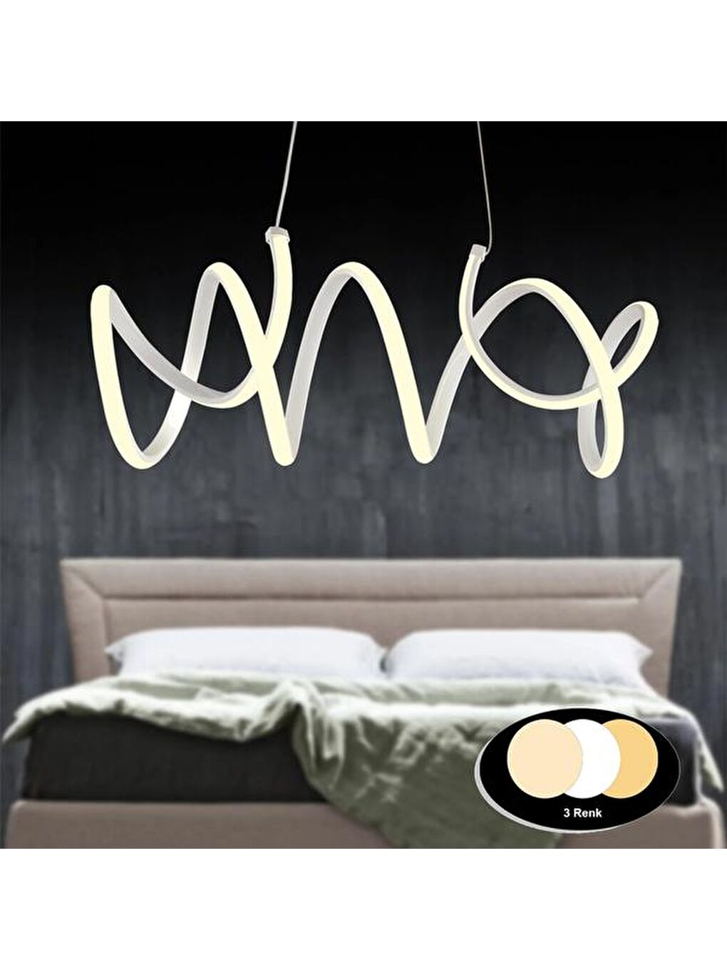 Deniz Ledli Avize - Sarı / Işığı / Beyaz