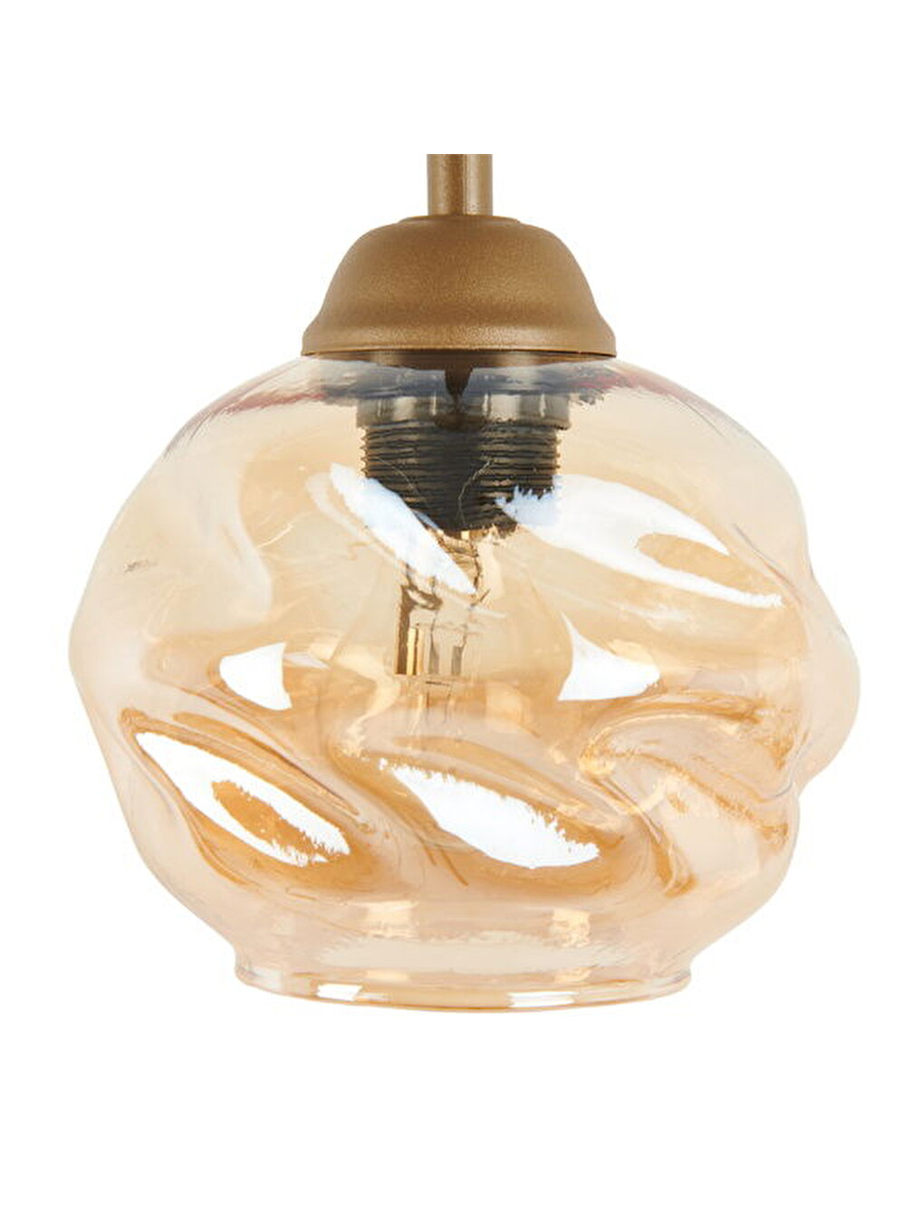 Kahverengi Lighting Arrakis Tekli Modern Sarkıt Avize - Eskitme / Bal-1