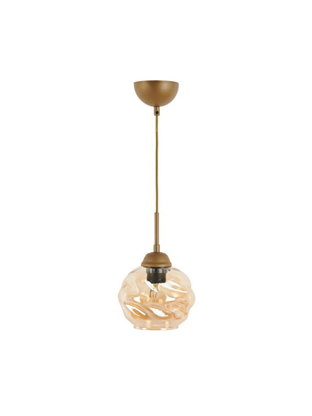 Kahverengi Lighting Arrakis Tekli Modern Sarkıt Avize - Eskitme / Bal-2