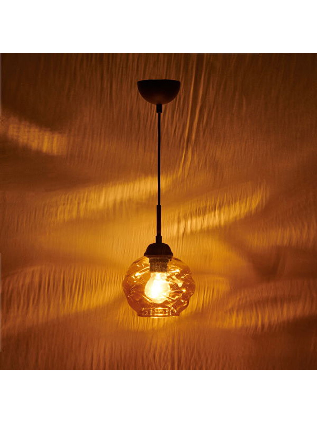 Kahverengi Lighting Arrakis Tekli Modern Sarkıt Avize - Eskitme / Bal-3