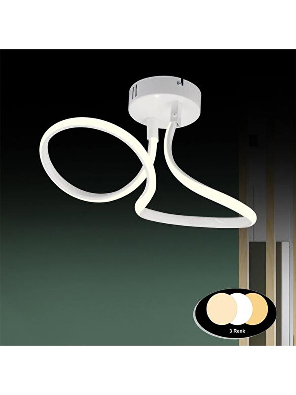 Lara Ledli Avize - Sarı / Işığı / Beyaz